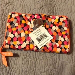 Vera Bradley turnlock wallet, pixie confetti